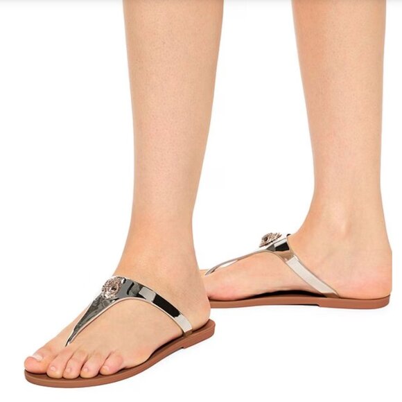 KURT GIEGER MADDISON PATENT T-BAR SANDALS (9) - Picture 1 of 15